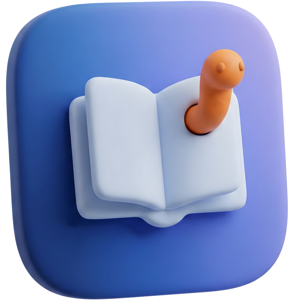 Bookworm Logo - Yapay Zeka Masal Uygulaması